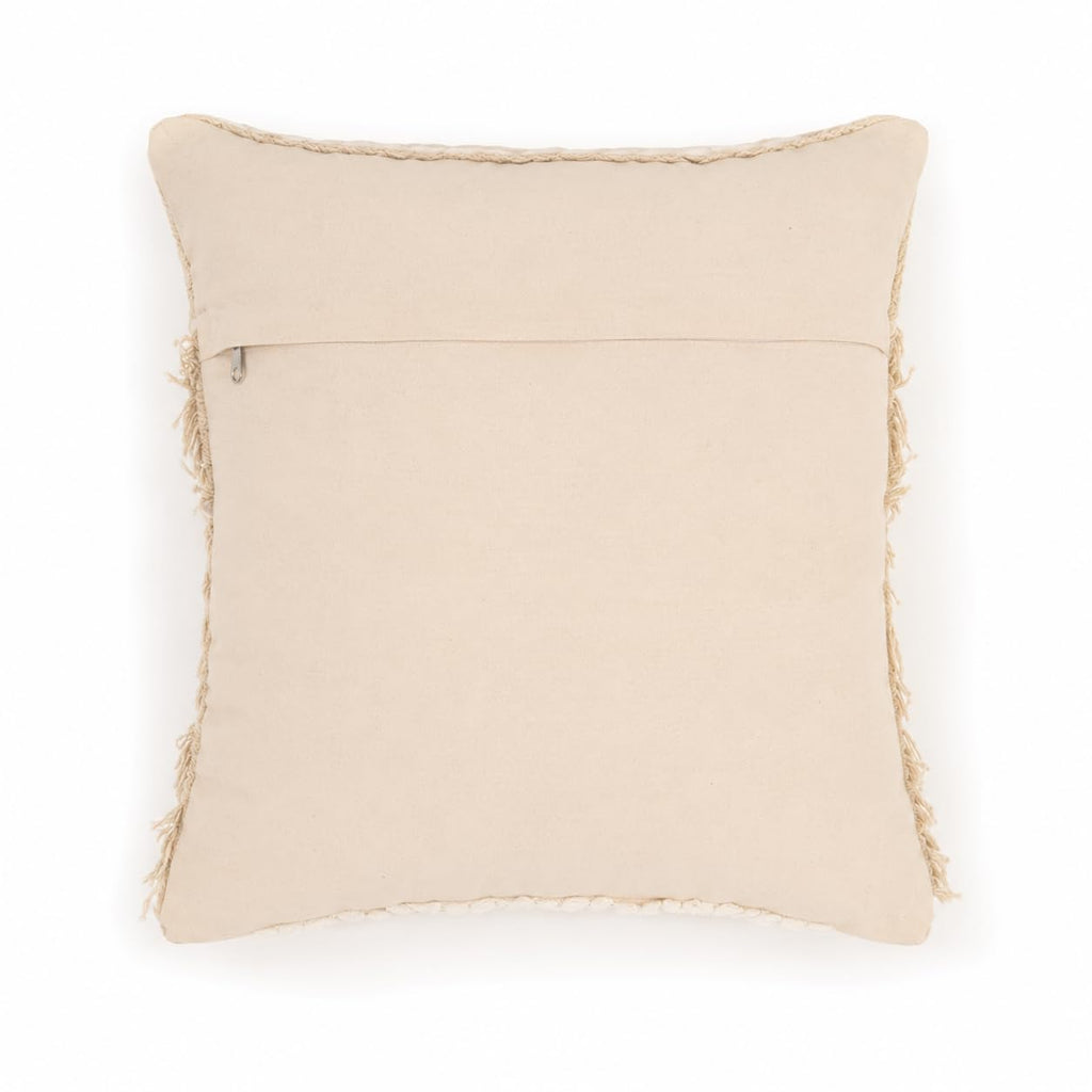 BohoHome 100% Cotton Handwoven Cushion Cover | Decorative Throw Pillow Cover | Boho Sofa Cushion Cover for Living Room & Bedroom | Hidden Zipper | 16x16 Inch | Mustard Textured